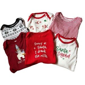 NEW Bundle 6 Koala Baby Winter Holiday Christmas‎ Onsies 6-9 Months